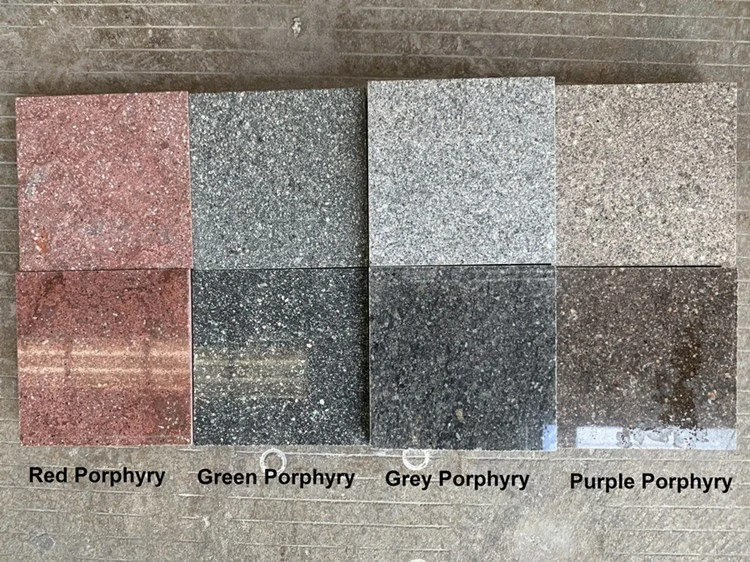 Porphyry in different colors from China Porphyry in different colors from China
