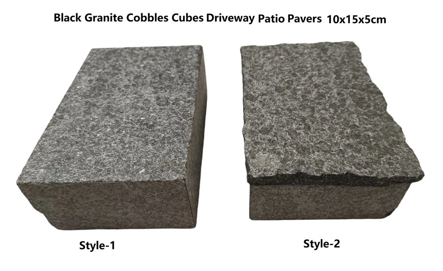 Black granite G684 cubes 10X15X5CM Driveway Black granite G684 cubes 10X15X5CM Driveway